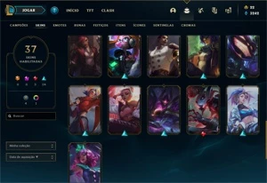 CONTA DE LOL OURO 1 EX - PLAT 4 - League of Legends