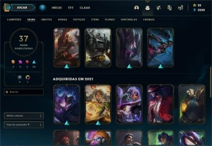 CONTA DE LOL OURO 1 EX - PLAT 4 - League of Legends