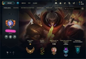 CONTA DE LOL OURO 1 EX - PLAT 4 - League of Legends