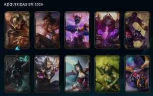 CONTA LEAGUE OF LEGENDS LEGADO - MUITA SKIN OURO 3  LOL