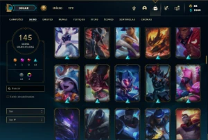 Conta ouro 3 com 135 Champs e 145 Skins + 1 Rara (MAIN ADC) - League of Legends LOL
