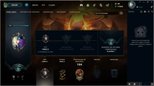 CONTA PLATINA I SEASON PASSADA LVL 123 - League of Legends LOL