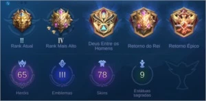 MOBILE LEGENDS, 65 HEROS / 78 SKINS