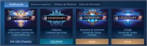 MOBILE LEGENDS, 65 HEROS / 78 SKINS