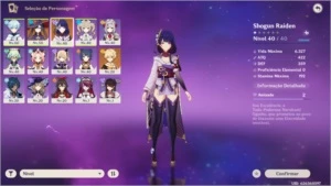 Conta AR30 Rainden + Mona c1 💜 - Genshin Impact