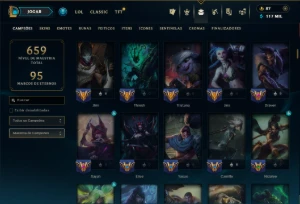 Prata 1 com TODOS os Champs e 311 Skins ( ADC / JG ) - League of Legends LOL