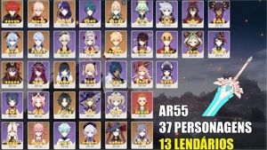 CONTA GENSHIN AR55 [13 LENDÁRIOS] SHOGUN, KAZUHA, HUTAO - Genshin Impact