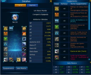 Conta com 3 rank U ladmo servidor alphamon - Digimon Masters Online