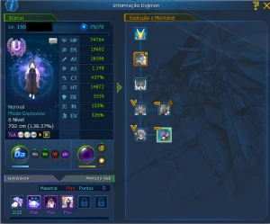 Conta com 3 rank U ladmo servidor alphamon - Digimon Masters Online