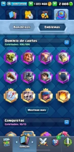 Clash royale, 1.2 milhões de gold e 2k gemas, 5600 troféus