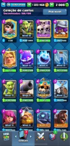 Clash royale, 1.2 milhões de gold e 2k gemas, 5600 troféus