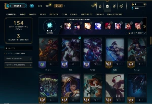 Unranked com 80 Champs e 22 Skins ( ADC / JG ) - League of Legends LOL