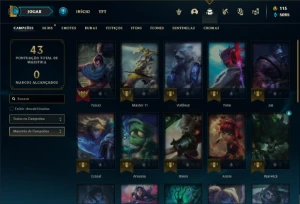 Conta Nivel 27 Com 27 Champs e 6 Skins - League of Legends LOL