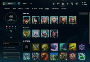 Conta Nivel 27 Com 27 Champs e 6 Skins - League of Legends LOL