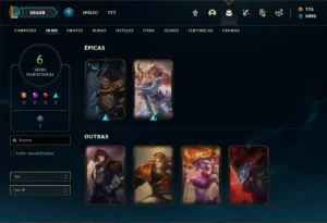 Conta Nivel 27 Com 27 Champs e 6 Skins - League of Legends LOL