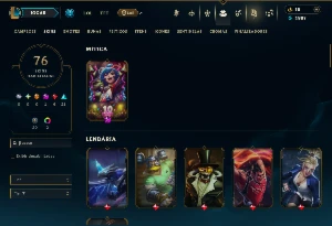 Unranked com 130 Champs e 76 Skins ( SUP / JG / MID ) - League of Legends LOL