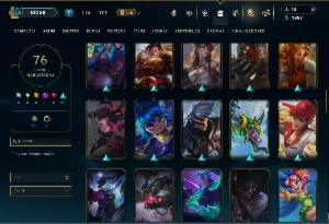 Unranked com 130 Champs e 76 Skins ( SUP / JG / MID ) - League of Legends LOL