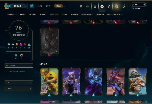 Unranked com 130 Champs e 76 Skins ( SUP / JG / MID ) - League of Legends LOL