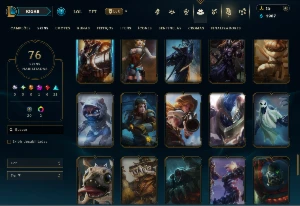 Unranked com 130 Champs e 76 Skins ( SUP / JG / MID ) - League of Legends LOL