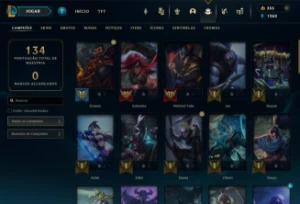 LoL - Esmeralda 4,55 Champions, 25 Skins (2 Vitoriosas) + RP - League of Legends