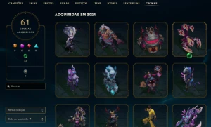 Conta Lol lvl616 458skins - League of Legends