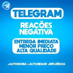 ⭐ Promoção ⭐ Reações Negativas + Visualizações 💩 - Telegram - Redes Sociais