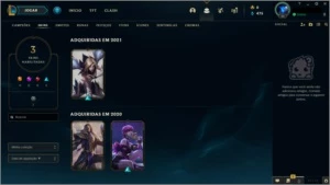 LOL Conta - Elo Platina - 35 Campeões - 3 Skins - League of Legends