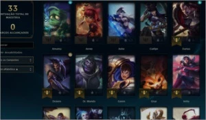 CONTA PRATA 4 COM VARIAS SKIN BOAS E VARIOS CAMP PROMOÇÃO - League of Legends LOL