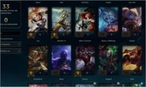 CONTA PRATA 4 COM VARIAS SKIN BOAS E VARIOS CAMP PROMOÇÃO - League of Legends LOL