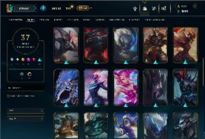 Prata 1 com 90 Champs e 37 Skins - League of Legends LOL