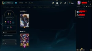 Conta level 364 +61 Skins - League of Legends LOL