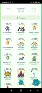 Conta de Pokémon Go