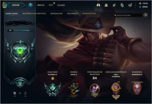 Conta lol plat 4 lvl 65, 16 skins. e 1910 rp - League of Legends