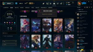 Conta League Of Legends Lvl 470 + 279 Skins Mmr Diamond LOL