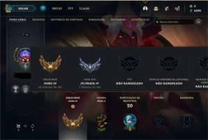 CONTA GOLD 4 MMR BOOSTADO - League of Legends LOL
