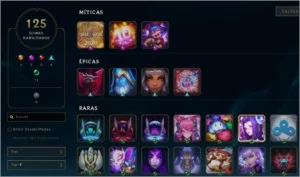 CONTA NO LOL, OURO 4, 88 SKINS, 125 ÍCONES E 106 CAMPEÕES - League of Legends