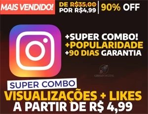 [Combo] Visualizaçoes + Curtidas a partir de R$4,99 | 24h On - Redes Sociais