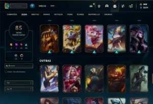 Unranked com 90 Champs e 85 Skins ( MAIN SUP ) - League of Legends LOL