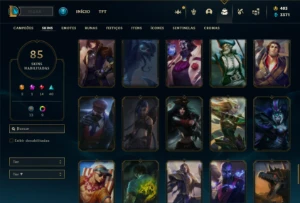 Unranked com 90 Champs e 85 Skins ( MAIN SUP ) - League of Legends LOL