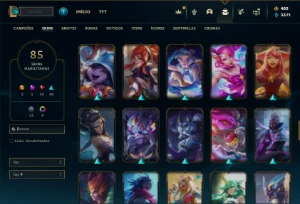 Unranked com 90 Champs e 85 Skins ( MAIN SUP ) - League of Legends LOL