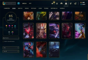 Unranked com 90 Champs e 85 Skins ( MAIN SUP ) - League of Legends LOL