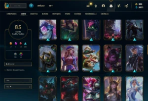 Unranked com 90 Champs e 85 Skins ( MAIN SUP ) - League of Legends LOL