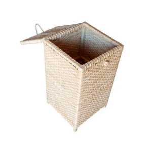 Cesto para Roupas de Palha de Milho 30x30x60