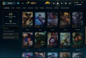 Mestre com 30 Champs e 6 Skins - League of Legends LOL