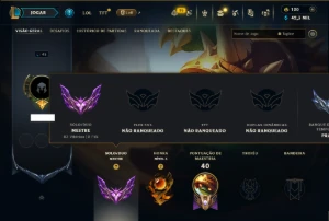 Mestre com 30 Champs e 6 Skins - League of Legends LOL