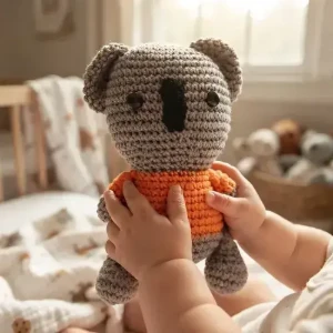 Coala Camisa Laranja Amigurumi - Artesanato e Personalizados