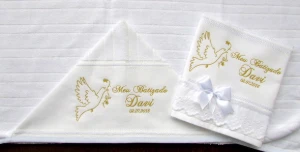 Kit Batizado com Toalha de Capuz e Toalha de Boca - Artesanato e Personalizados