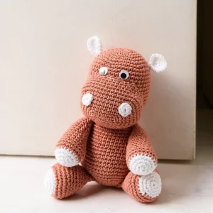 Hipopótamo Peso de Porta em Amigurumi - Artesanato e Personalizados