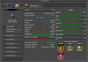 Vendo ED 450+ ml 102 - mundo verde no pvp - Tibia