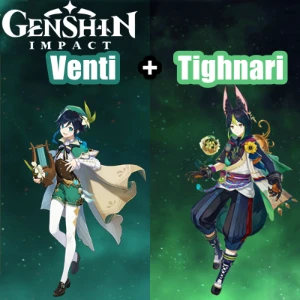 Conta Genshin Impact AR 7 com Venti e Tighnari